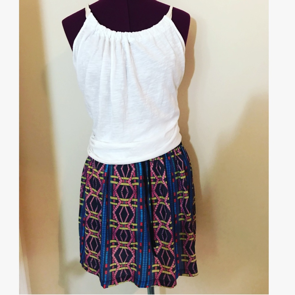 NWT Ainsley geometric print skirt